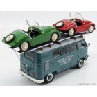 Schuco VOLKSWAGEN T1 MINIBUS WERKE GMBH KLEINSCHNITTGER CAR TRANSPORTER + 2X F 125 SPIDER 1962