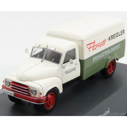SCHUCO HANOMAG L28 TRUCK KASTEN KREIDLER WITH MOTORCYCLE AND FIGURE 1960