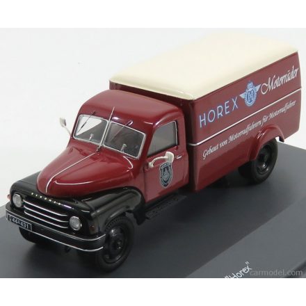 SCHUCO HANOMAG L28 TRUCK KASTEN HOREX WITH MOTORCYCLE AND FIGURE 1960