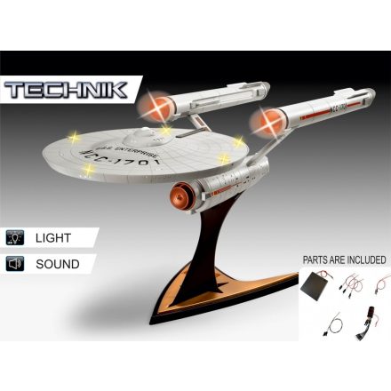 Revell Technik Star Trek USS Enterprise NCC-1701 makett (hang+fény)