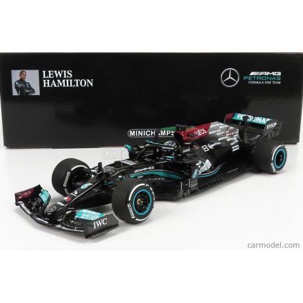 Minichamps MERCEDES F1 W12 MERCEDES M12 EQ POWER+ TEAM AMG PETRONAS MOTORSPORT FORMULA ONE N 44 WINNER BRAZILIAN GP (WITH FLAG) 2021 LEWIS HAMILTON