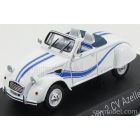 Norev Citroën 2CV Cabriolet Azelle 1990 White with Blue Deco