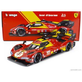   Burago FERRARI 499P 3.0L TURBO V6 TEAM FERRARI AF CORSE N 50 WINNER 24h LE MANS 2024 ANTONIO FUOCO - MIGUEL MOLINA - NICKLAS NIELSEN