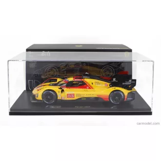  Burago FERRARI 499P 3.0L TURBO V6 TEAM AF CORSE N 83 24h LE MANS 2024 ROBERT KUBICA - ROBERT SHWARTZMAN - YIFEI YE - CON VETRINA - WITH SHOWCASE