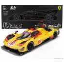 Burago FERRARI 499P 3.0L TURBO V6 TEAM AF CORSE N 83 24h LE MANS 2024 ROBERT KUBICA - ROBERT SHWARTZMAN - YIFEI YE - CON VETRINA - WITH SHOWCASE