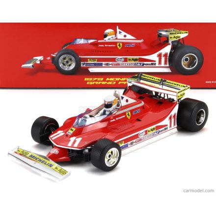 Burago FERRARI F1 312T4 SHORT TAIL N 11 WINNER MONACO GP JODY SCHECKTER (WITH PILOT) 1979 WORLD CHAMPION