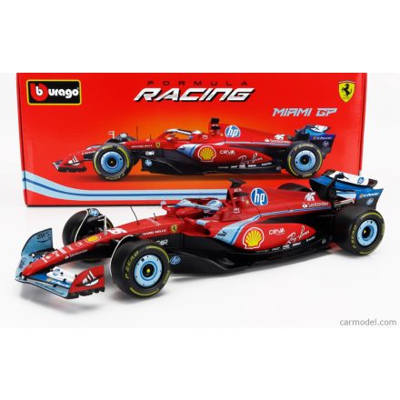 Burago FERRARI F1 SF-24 TEAM SCUDERIA FERRARI N 16 3rd MIAMI GP 2024 CHARLES LECLERC