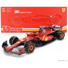 Burago FERRARI F1 SF-24 TEAM SCUDERIA FERRARI N 16 4th EMILIA ROMAGNA IMOLA GP 2024 CHARLES LECLERC - WITH SHOWCASE
