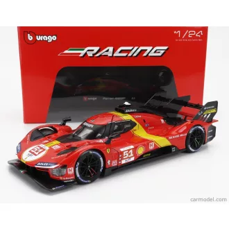   Burago FERRARI 499P 3.0L TURBO V6 TEAM FERRARI AF CORSE N 51 WINNER 24h LE MANS 2023 ALESSANDRO PIER GUIDI - JAMES CALADO - ANTONIO GIOVINAZZI