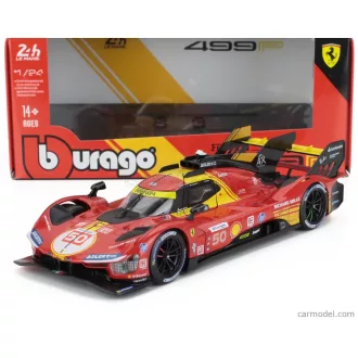   Burago FERRARI 499P 3.0L TURBO V6 TEAM FERRARI AF CORSE N 50 WINNER 24h LE MANS 2024 ANTONIO FUOCO - MIGUEL MOLINA - NICKLAS NIELSEN