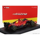 Burago FERRARI F1 SF-23 TEAM SCUDERIA FERRARI N 16 4th MONZA ITALY GP 2023 CHARLES LECLERC - WITH PILOT AND SHOWCASE