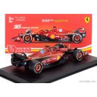 Burago FERRARI F1 SF-24 TEAM SCUDERIA FERRARI N 16 WINNER ITALY MONZA GP 2024 CHARLES LECLERC - WITH PILOT AND SHOWCASE