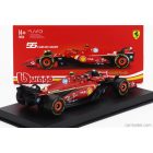 Burago FERRARI F1 SF-24 TEAM SCUDERIA FERRARI N 55 5th EMILIA ROMAGNA IMOLA GP 2024 CARLOS SAINZ - WITH PILOT AND SHOWCASE