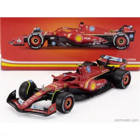   Burago FERRARI F1 SF-24 TEAM SCUDERIA FERRARI N 55 4th ITALY MONZA GP 2024 CARLOS SAINZ