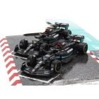 Burago MERCEDES SET F1 2X W14 TEAM MERCEDES-AMG PETRONAS FORMULA ONE N 44 SEASON 2023 LEWIS HAMILTON + N 63 SEASON 2023 GEORGE RUSSELL