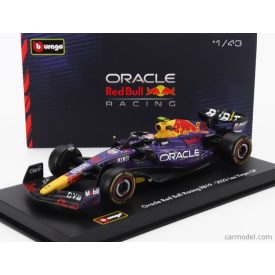   Burago Red Bull F1 RB19 TEAM ORACLE RED BULL RACING N 11 3rd LAS VEGAS USA GP 2023 SERGIO PEREZ - WITH PILOT AND SHOWCASE
