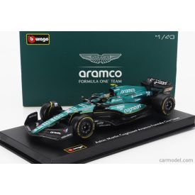   BURAGO ASTON MARTIN F1 AMR23 TEAM ARAMCO COGNIZANT N 14 SEASON 2023 FERNANDO ALONSO - WITH PILOT AND SHOWCASE