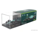BURAGO ASTON MARTIN F1 AMR23 TEAM ARAMCO COGNIZANT N 14 SEASON 2023 FERNANDO ALONSO - WITH PILOT AND SHOWCASE