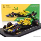 Burago McLAREN F1 MCL38 TEAM MCLAREN N 4 4th MONACO GP (SENNA 30th ANNIVERSARY) 2024 LANDO NORRIS - WITH PILOT AND SHOWCASE