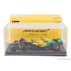 Burago McLAREN F1 MCL38 TEAM MCLAREN N 4 4th MONACO GP (SENNA 30th ANNIVERSARY) 2024 LANDO NORRIS - WITH PILOT AND SHOWCASE