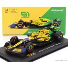 Burago McLAREN F1 MCL38 TEAM MCLAREN N 81 2nd MONACO GP (SENNA 30th ANNIVERSARY) 2024 OSCAR PIASTRI - WITH PILOT AND SHOWCASE