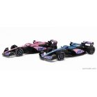 Solido RENAULT SET 2X F1 A523 TEAM BWT ALPINE PRESS LAUNCH LIVERY N 10 PIERRE GASLY - N 31 ESTEBAN OCON 2023