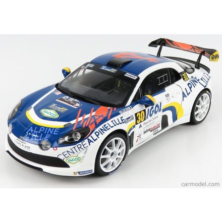 SOLIDO ALPINE A110 RGT N 30 RALLY DU TOUQUET 2020 FRANCOIS DELECOUR