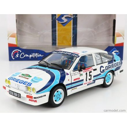 Solido ALFA ROMEO ALFETTA GTV6 N 15 RALLY DES GARRIGUES 1986 C.RIGOLLET - M.BATHELOT