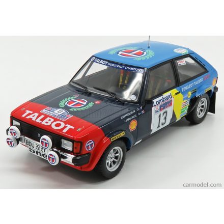 IXO TALBOT SUNBEAM LOTUS (night version) N 13 RALLY RAC LOMBARD 1982 G.FREQUELIN - J.F.FAUCHILLE