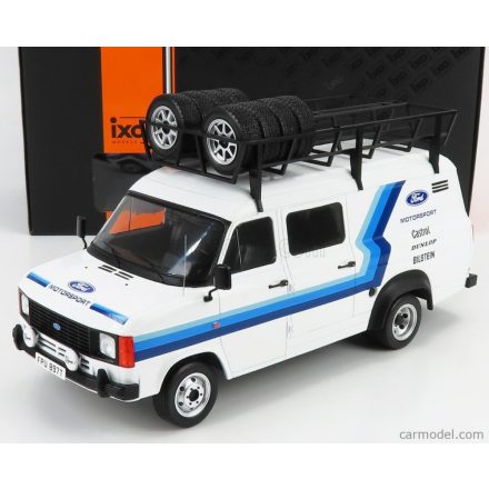 IXO FORD TRANSIT MKII VAN TEAM MOTORSPORT RALLY ASSISTANCE WITH ACCESSORIES 1985