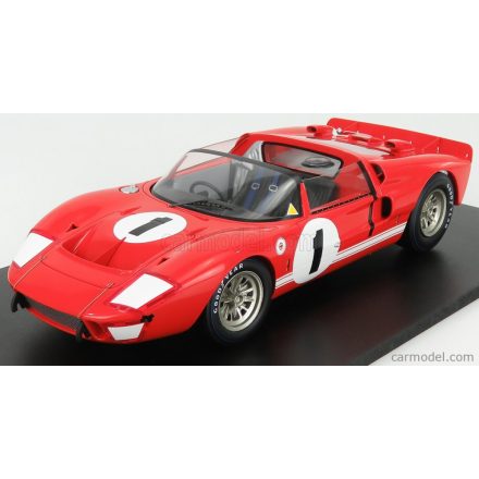 SPARK-MODEL FORD GT40 MKII 7.0L V8 ROADSTER TEAM SHELBY AMERICAN INC. N 1 WINNER 12h SEBRING 1966 K.MILES - L.RUBY