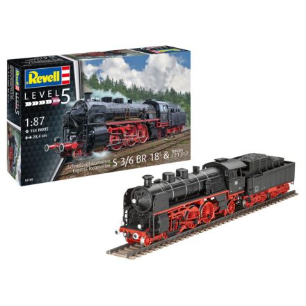 Revell Express locomotive S3/6 BR18 with tender makett