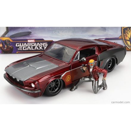 JADA FORD MUSTANG GT500 SHELBY 1967 WITH STAR-LORD FIGURE MARVEL GUARDIANS OF THE GALAXY