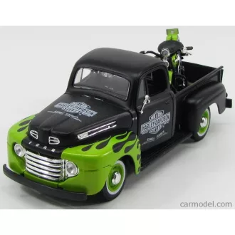   Maisto FORD F-1 PICK-UP CUSTOM HARLEY-DAVIDSON 1948 + MOTORCYCLE HARLEY DAVIDSON FL PANHEAD 1948