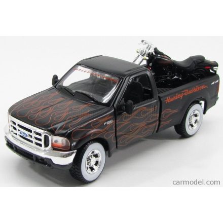 Maisto FORD F-350 SUPER DUTY PICK-UP CUSTOM HARLEY-DAVIDSON 1999 - HARLEY-DAVIDSON FXSTB NIGHT TRAIN 2002