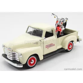   Maisto CHEVROLET 3100 PICK-UP 1950 + MOTORCYCLE HARLEY DAVIDSON FLSTS HERITAGE SPRINGER 2001