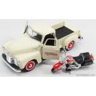Maisto CHEVROLET 3100 PICK-UP 1950 + MOTORCYCLE HARLEY DAVIDSON FLSTS HERITAGE SPRINGER 2001
