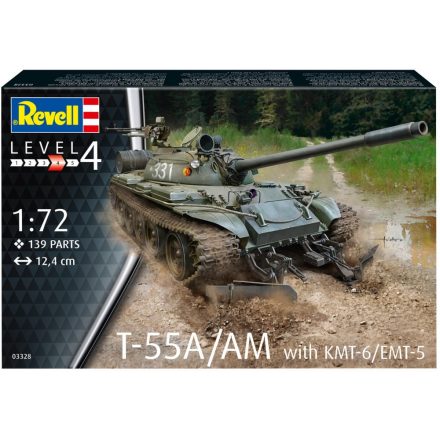 Revell Soviet T-55A/AM with KMT-6/EMT-5 makett