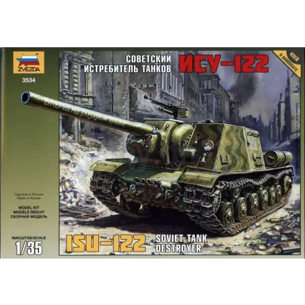 Zvezda Soviet tank destroyer ISU-122 makett