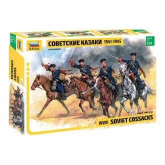   Zvezda SOVIET COSSACKS W/ HORSES, WWII 4 figures figurakészlet