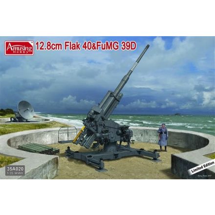 Amusing Hobby 12.8cm Flak 40 & FuMG 39D makett