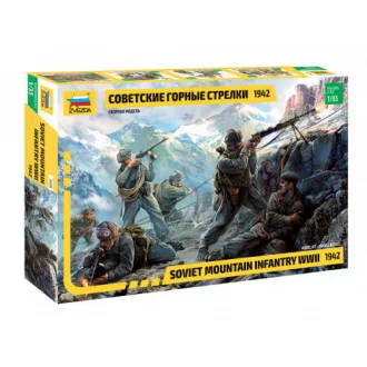   Zvezda Soviet Mountain Infantry WWII, 1942 - 6 figures figurakészlet