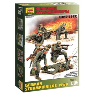 Zvezda German Sturmpioniere WWII - 6 figures figurakészlet