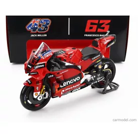   Maisto DUCATI DESMOSEDICI GP22 TEAM LENOVO N 63 WORLD CHAMPION MOTOGP SEASON 2022 FRANCESCO BAGNAIA