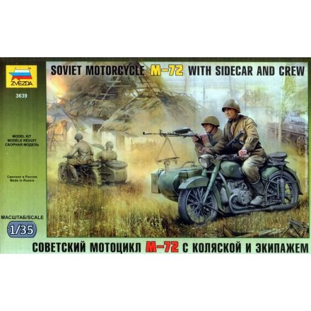 Zvezda Military Soviet WWII Motorcycle M-72 makett