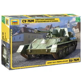 Zvezda Soviet Self-Propelled Gun SU-76M makett