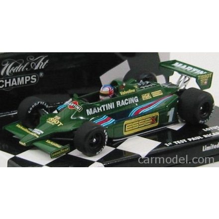 Minichamps LOTUS F1 FORD 79 MARTINI N 1 1st F1 TEST PAUL RICARD OCTOBER 1979 N.MANSELL