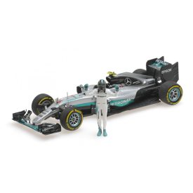   Minichamps MERCEDES AMG PETRONAS F1 TEAM - F1 W07 HYBRID - ROSBERG - WORLD CHAMPION 2016 - W/FIGURINE