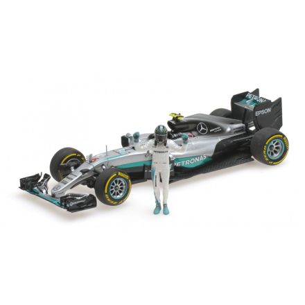 Minichamps MERCEDES AMG PETRONAS F1 TEAM - F1 W07 HYBRID - ROSBERG - WORLD CHAMPION 2016 - W/FIGURINE