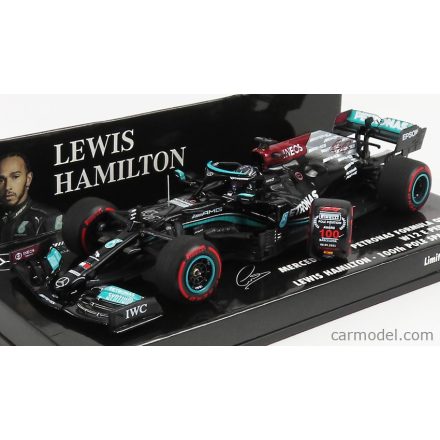 Minichamps MERCEDES F1 W12 MERCEDES M12 EQ POWER+ TEAM AMG PETRONAS MOTORSPORT FORMULA ONE N 44 100th POLE POSITION WINNER SPAIN GP 2021 LEWIS HAMILTON